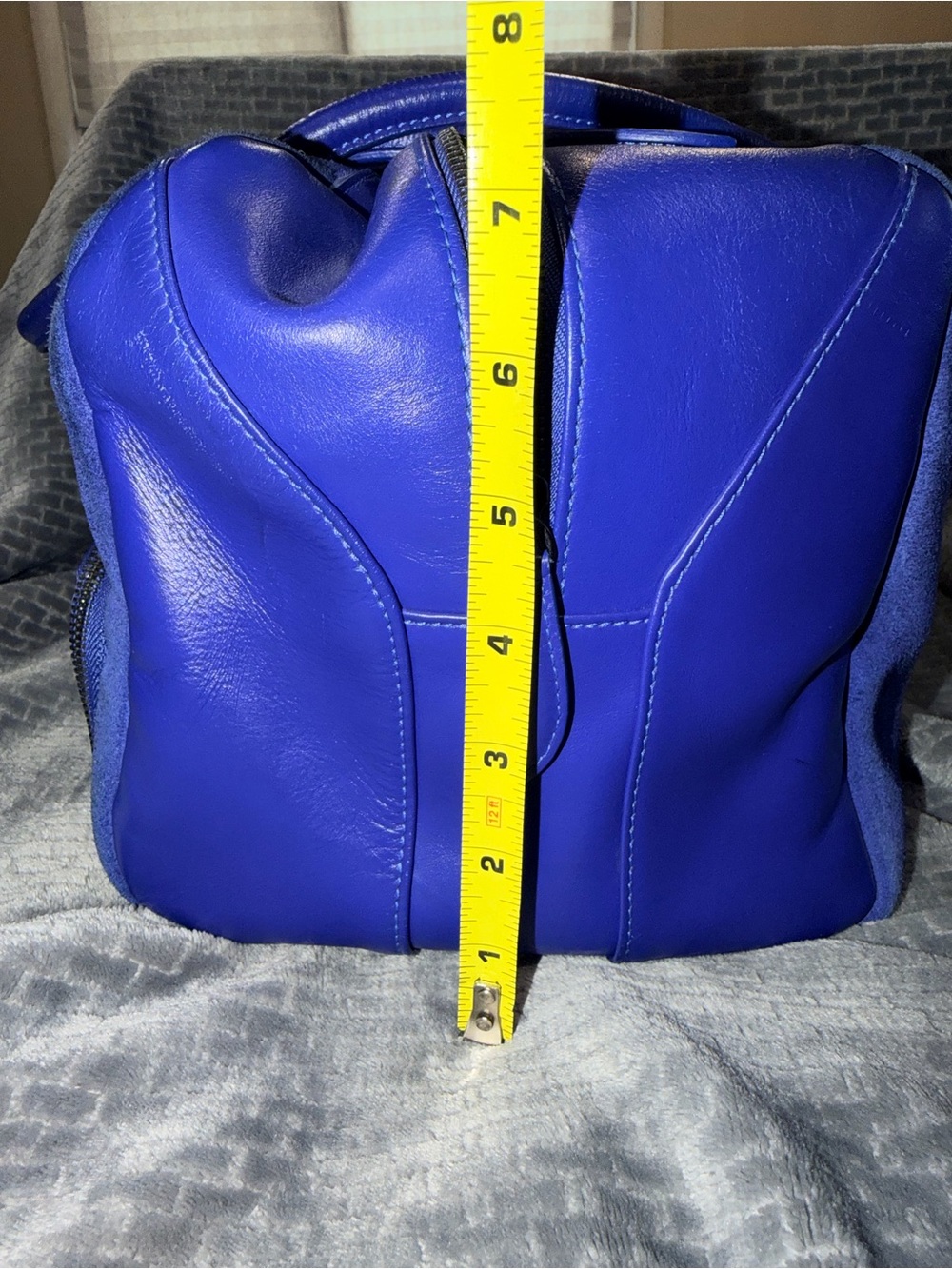 6 Pack Fitness Blue Suede Tote Lunch/Handbag - Women Bags - Picture 8 of 10